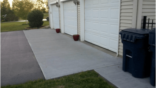 concrete garage transition apron